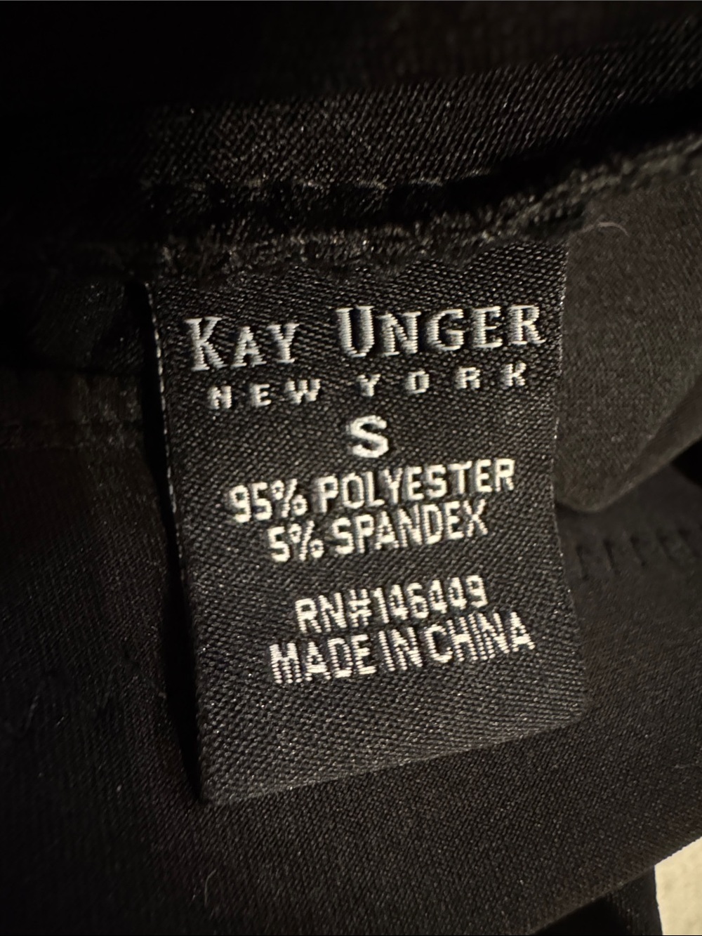 Kay Unger Black Stretch pull on pants high rise waist small s - Picture 4 of 4